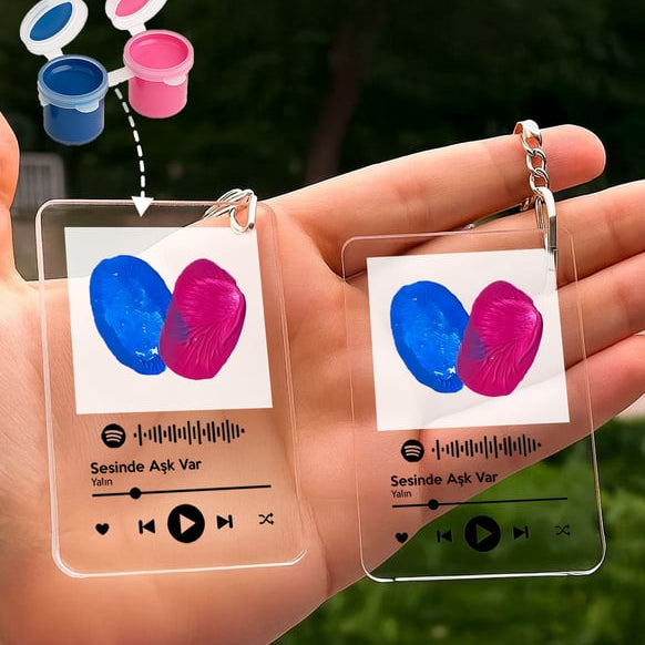 Amorae | Çiftlere Özel Parmak Boyalı Anahtarlık