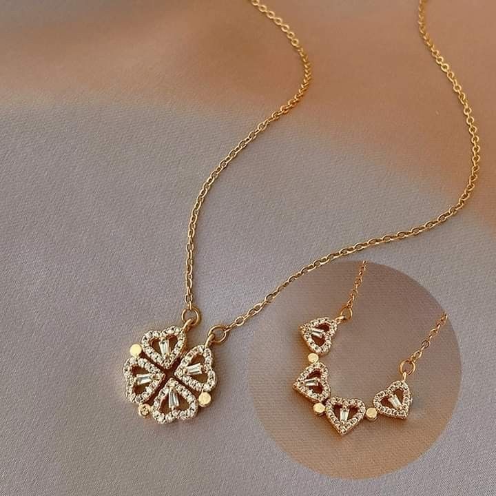 Amorae | 14 Ayar Altın Kaplama Açılabilir Yonca Kolye